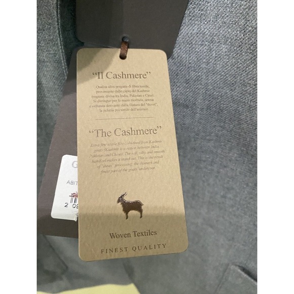 Gold Sel NWT Gutteridge Dal Italy Mens 3 Bttn 54 Cashmere Blend Gray Slacks 38 - Picture 4 of 16